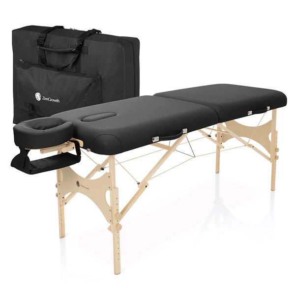 ZENGROWTH Table de massage pliante 2.0 Belverde Noir