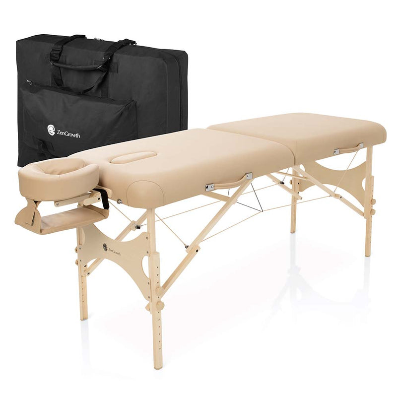 ZENGROWTH Table de massage pliante 2.0 Belverde Beige