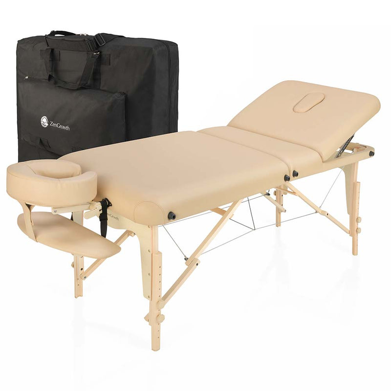 ZENGROWTH Table de massage pliante Nimman Beige