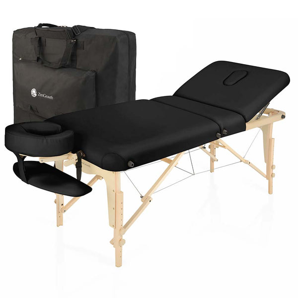 ZENGROWTH Table de massage pliante Nimman Noire