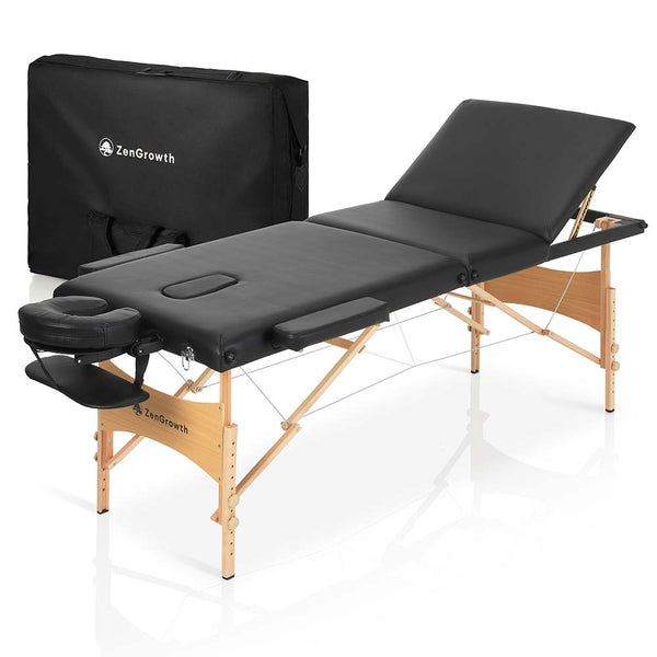 ZENGROWTH Table de massage pliante Economy Noire
