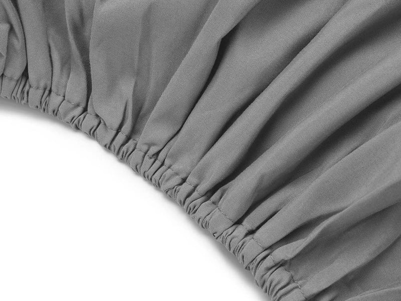 Set de draps en microfibre gris 80cm (incl. housse appui-tête + couverture).
