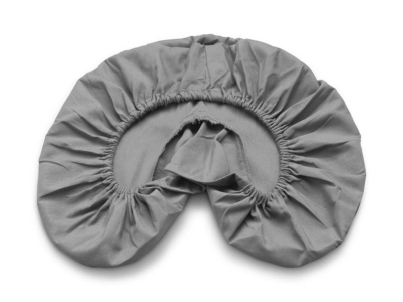 Set de draps en microfibre gris 80cm (incl. housse appui-tête + couverture).