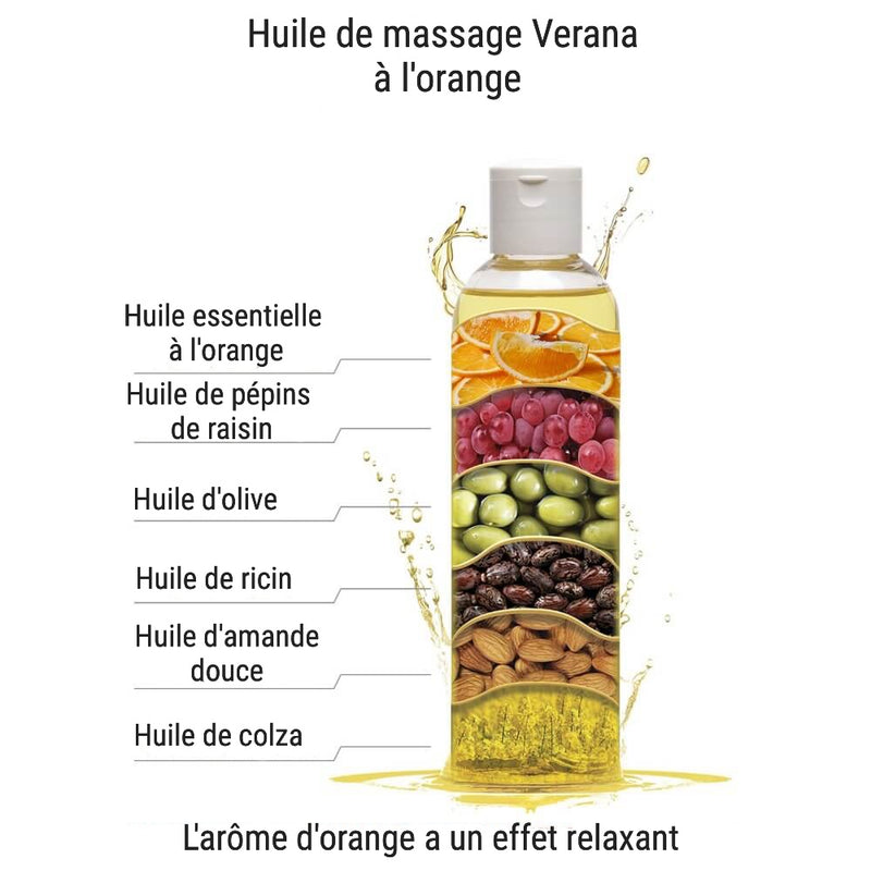Verana Huile de massage à l'orange 250ml