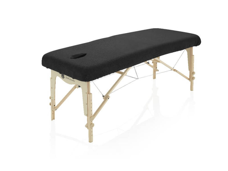 ZENGROWTH Housse table de massage avec trou visage noir