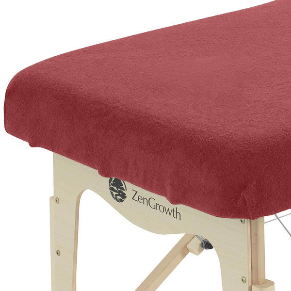 ZENGROWTH Housse table de massage sans trou visage Rouge foncé