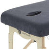 ZENGROWTH Housse table de massage avec trou visage gris