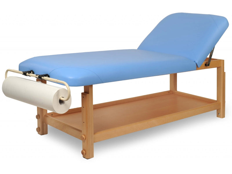 Table de massage fixe en bois Rawai au dossier inclinable